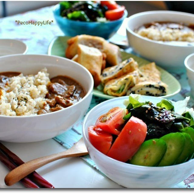 ☆出張土産様さま！2種のカレー＆ハトシロール　1日の朝ごはん☆