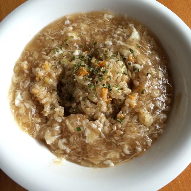 本格餡掛け炒飯1　黄身を炒飯に白身をあんに