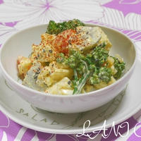 根菜とブロッコリーの海老そぼろタルタルサラダ