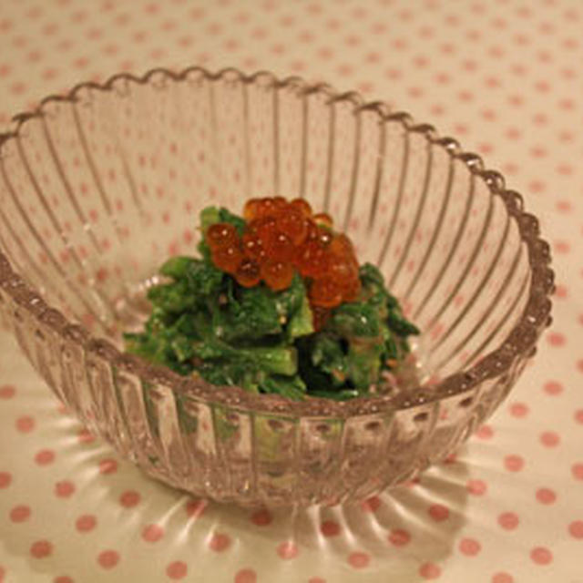 葉の花の白胡麻ドレッシングあえ　茅乃舎さん