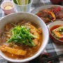 カレー蕎麦とかぼちゃバルサミコのレシピ