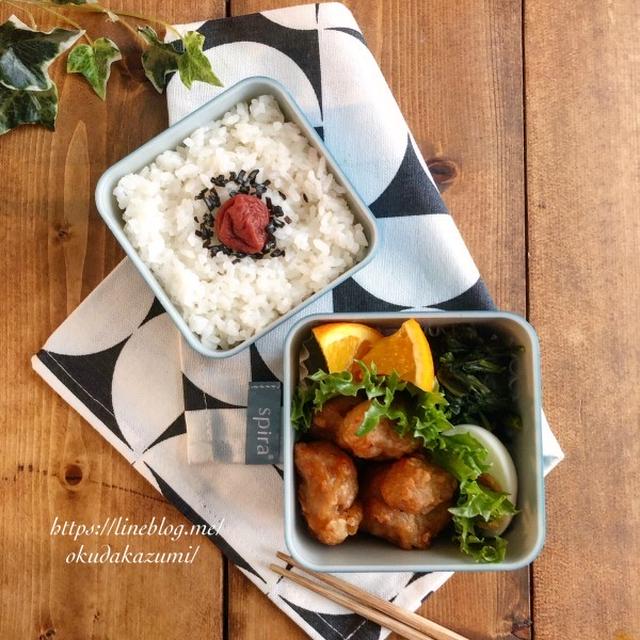 唐揚げ弁当【本日のお弁当】＊レンチン豚しょうが焼きレシピ（ESSEオンライン）