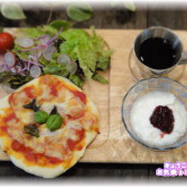 Cafeモーニング☆発酵なしのピザモーニング【レシピは夕方】