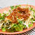 カリカリ干しエビの２色大根サラダ。旨みたっぷりのドレッシングで野菜がモリモリ食べられるおつまみ。