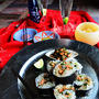澪と楽しむ　秋鮭と小松菜のジンジャーソテー入りキンパ　（キムパプ）　#韓国料理