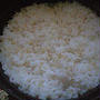 湯立てで白米（９７６）。。。宮城県栗っこ栗原産特別栽培米やまのしずく・白米（あいざわ米店）と茨城県産うまかっぺコシヒカリ玄米・新米（あいざわ米店）