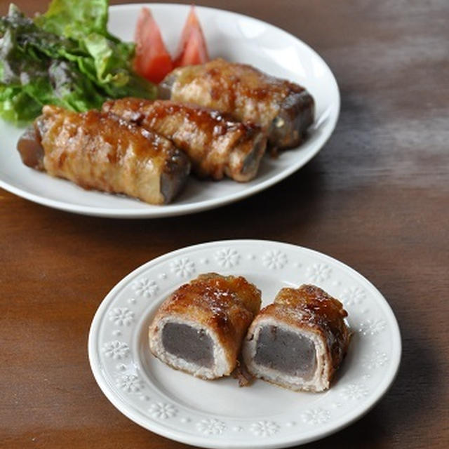 こんにゃくがメインおかずに？！ボリューム感あふれる♡照り肉巻き