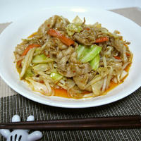 炒めミックス野菜de豚バラ肉と野菜のピリ辛味噌炒め♪