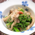 菜の花としめじの明太子和え（レシピ付）