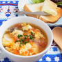 にんにくとトマトのふわふわ卵スープ