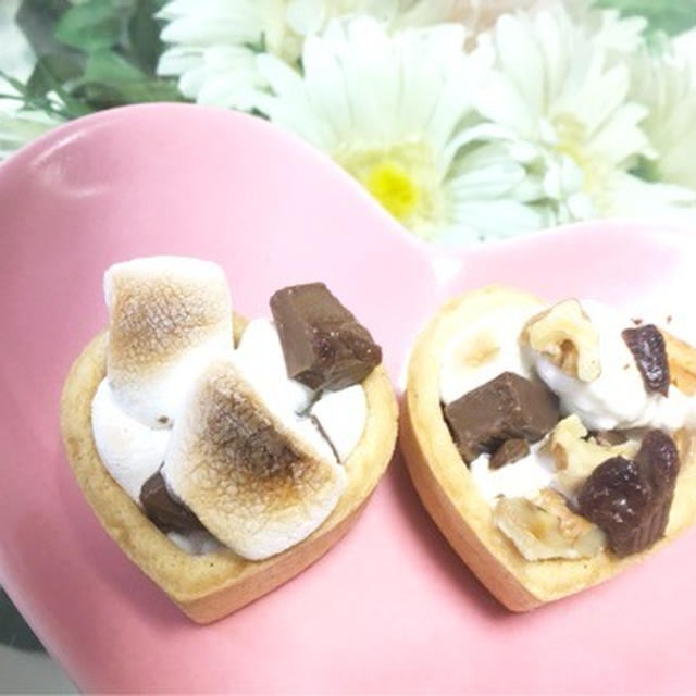 チョコとマシュマロのミニタルト