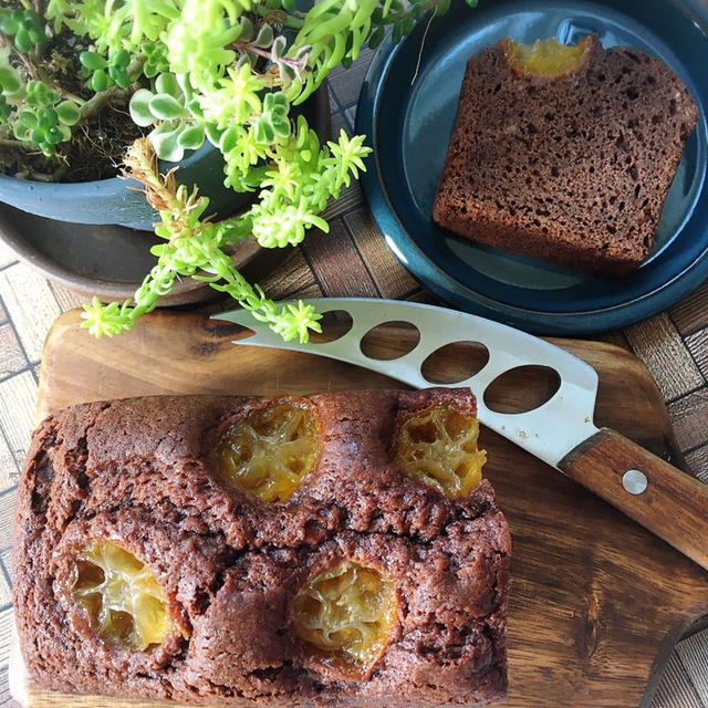 [簡単]きんかんのチョコレートパウンドケーキ