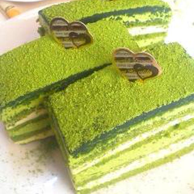 オペラ風♡抹茶のケーキ