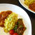 キーマカレーとMyブレンドカレー粉で作ったエビカレー。