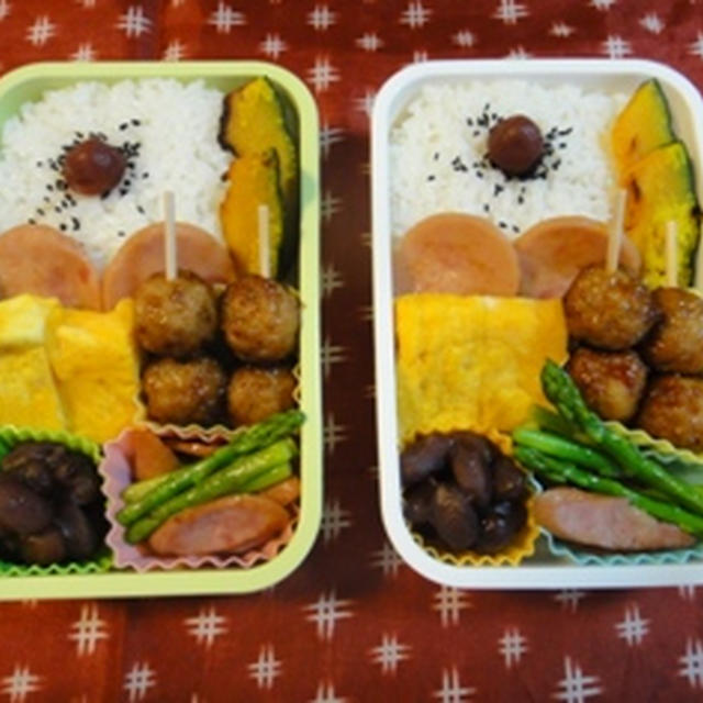 ４月１６日　褒められ弁当(^_^.)　～　メタボダーリン　＆　男子高校生弁当