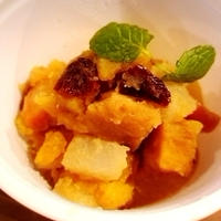 さつまいもとりんご、梨の重ね煮