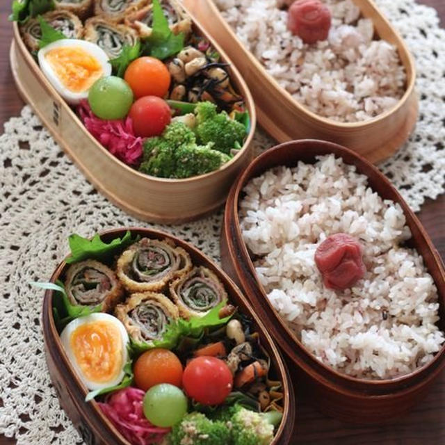 梅紫蘇ロールカツ弁 ✿ 沖縄あるあるとタコの話♪