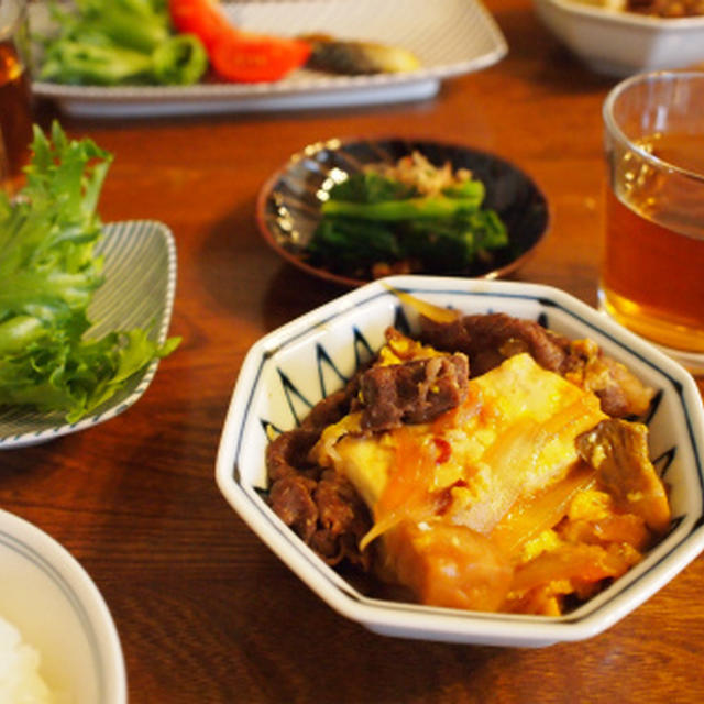 肉豆腐の朝ごはんとショート