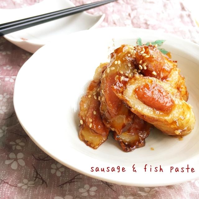 節約♡簡単♡時短♡ご飯がすすむ！竹輪とウィンナーの甘辛炒め