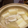 穴子の柚子塩麹鍋、ホヤとりゅうきゅうのピリ辛和え、