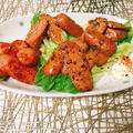 照り焼き魚肉ソーセージ x ハーブ ･ ゴマ ･ 黒胡椒 ･ 七味