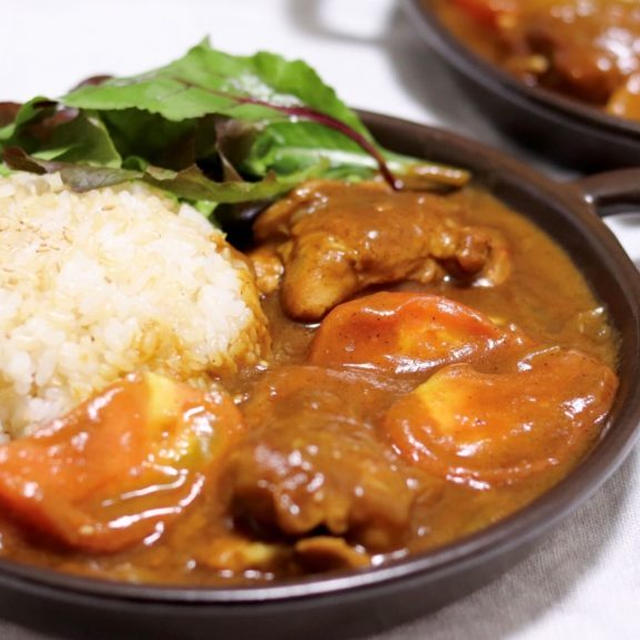 市販のカレールウで作る『鶏肉とトマトのカレー』＊今日のレシピ