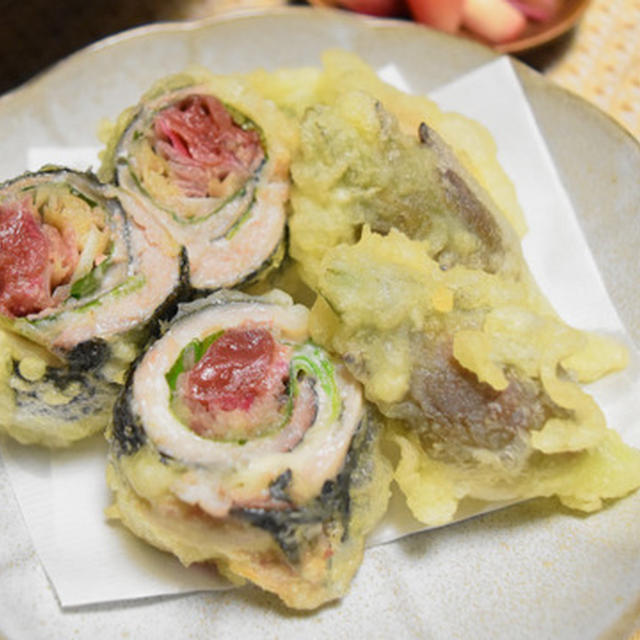 イワシの梅しそみょうが巻き天ぷら みょうがの天ぷら みょうが尽くしな晩酌 By Akkeyさん レシピブログ 料理ブログのレシピ満載