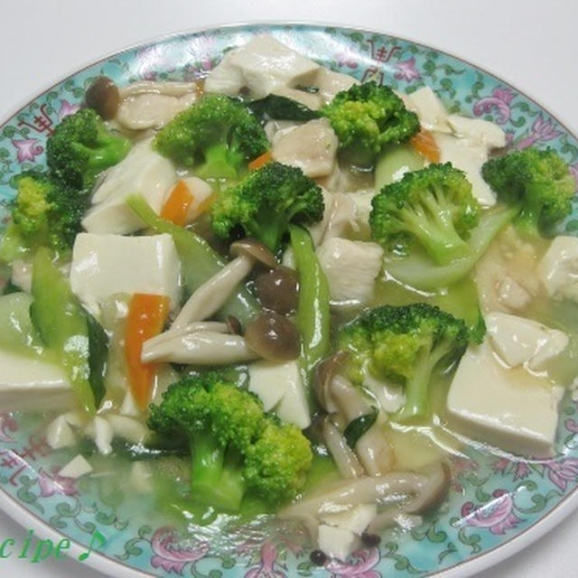 緑黄色野菜のPOWER～豆腐とブロッコリーの中華旨煮♪