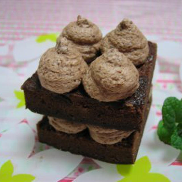 どうにかココアスポンジチョコクリームのケーキ