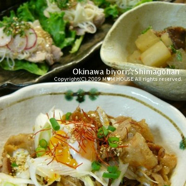 【お肉&野菜】豚しゃぶそうめんサラダ☆豚の甘辛煮♪