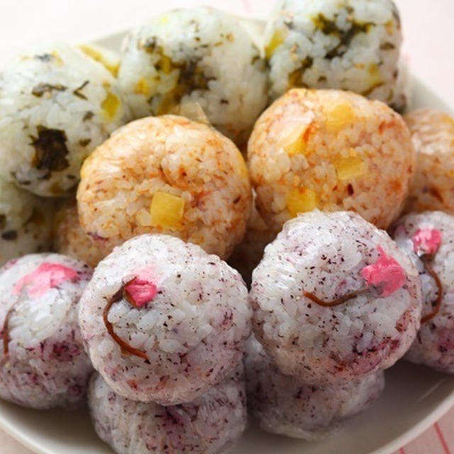 ひな祭り・お花見・ピクニック・お弁当にも！【手まりおにぎり3種】