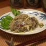 あじ刺身のとろろ昆布あえ