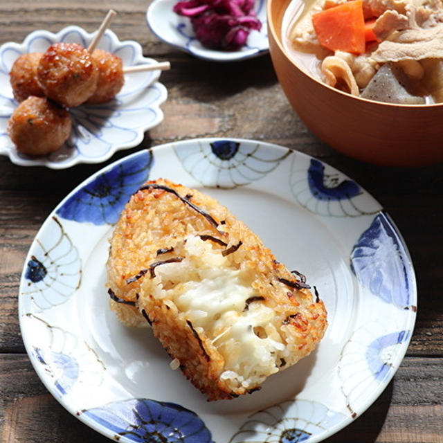 「塩昆布とチーズの焼きおにぎり」「焼き鳥とメンマの焼きおにぎり」