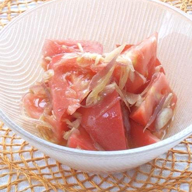 ひんやり＆爽やかな夏の作り置き！ご飯に麺に合う〜トマトの香味野菜和え。