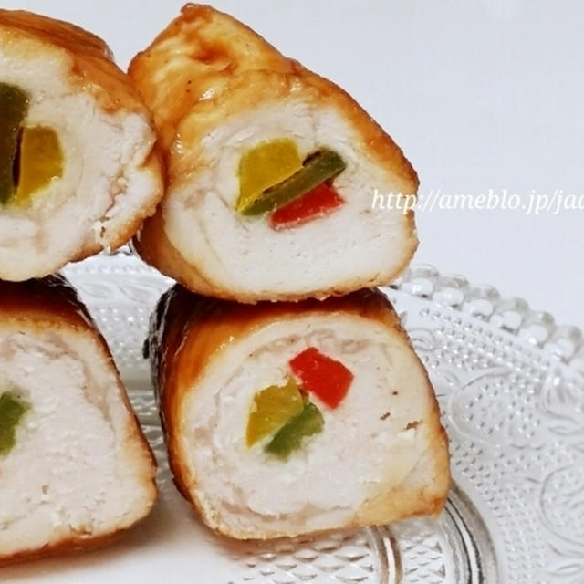 カラフル可愛い 鶏ささみの3色ピーマン巻き By きょんさん レシピブログ 料理ブログのレシピ満載