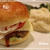 新たまねぎたっぷりハンバーグで自家製ハンバーガー
