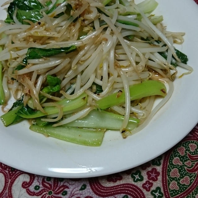 目指せ味仙の味★青菜炒め風もやし炒め【野菜の主菜】レシピ