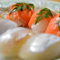 小鯛とサーモンの手まり寿司