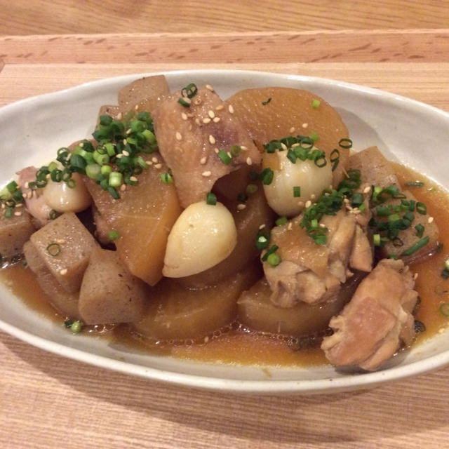 にんにくでホッカホカ＊大根と鶏肉の煮物