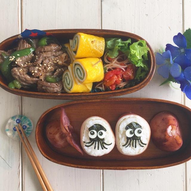 イカめし風弁当～味付けイカにご飯を詰めて手軽にいか飯風♪～