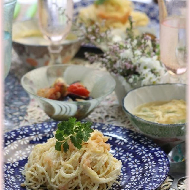 【レシピ・リンク】たらこのクリームチーズパスタ。と　お昼ご飯。と　献立。と　泣いちゃう動画