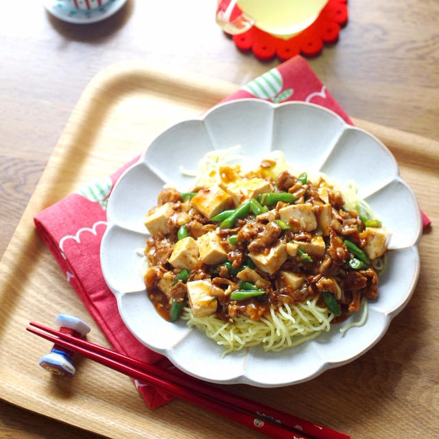 麻婆豆腐のあんかけ焼きそば