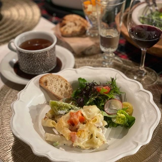 クリスマスパーティーのリメイクグラタンの夜ごはん