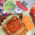 韓国風ゴーヤの豚肉巻き＆林檎とアスパラの胡麻サラダ（お家カフェ）