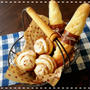 ベーカリー笑♪開店～♡シナモンロール＆ミルキーフランスで～す(*´з`)