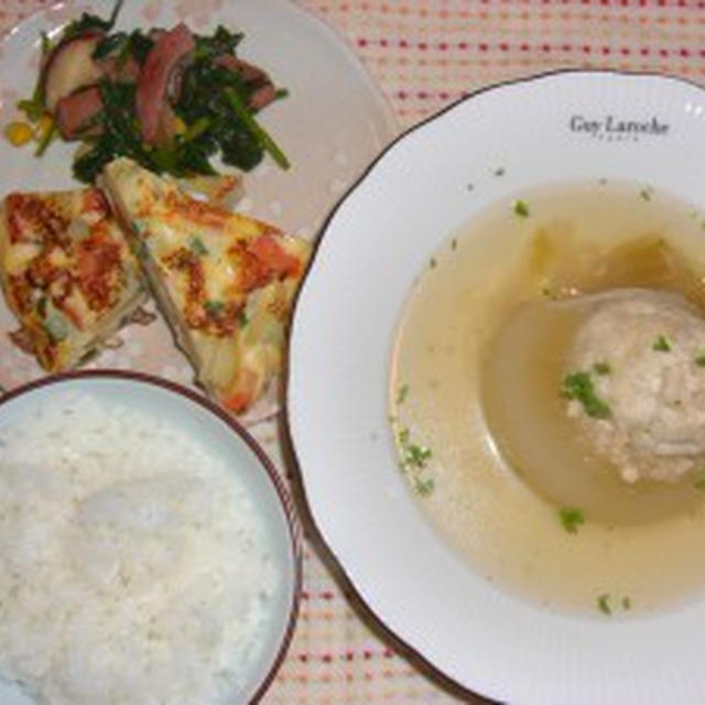 淡路産玉ねぎの肉詰めスープ