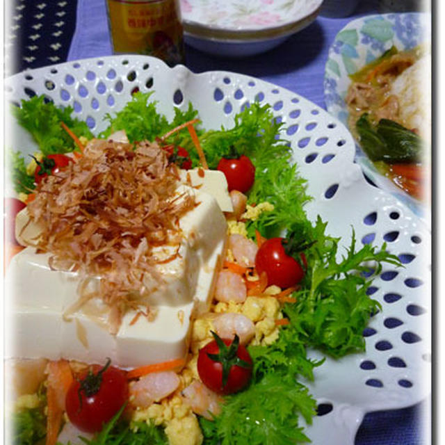 豆腐の春色サラダディッシュ