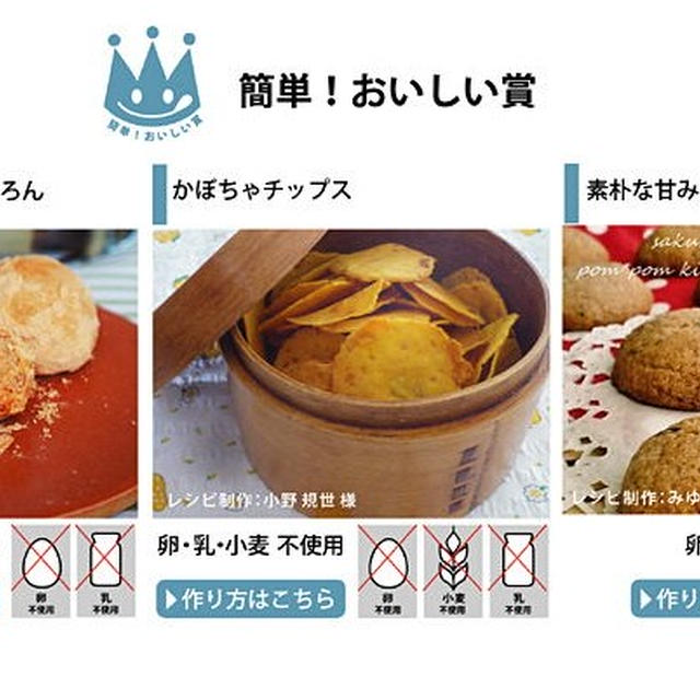PRO FOODS　アレルギー対応レシピコンテスト受賞