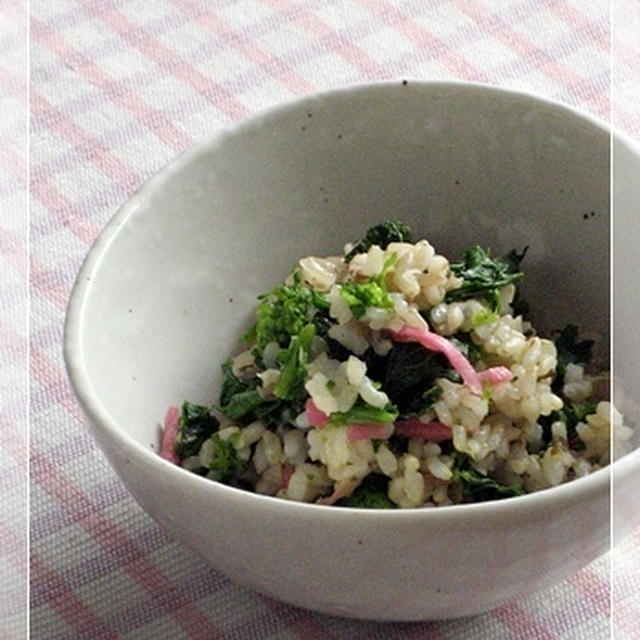 【マクロビ簡単レシピ】菜の花玄米ご飯