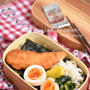 鶏のささみフライで海苔弁当